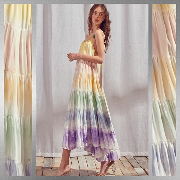 LAST ONE! Storia's MOST POPULAR Pastel Tie Dye Maxi W/TONS of Luscious Fabric - Picture 11 of 16